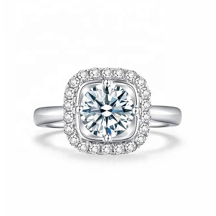 2021 new Style 18K gold Engagement ring diamond band real diamond wedding ring