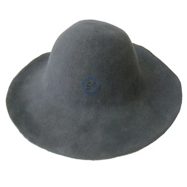 solid color wool felt hat body printed felt hat body hood flare capeline