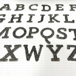 Hot New Design Custom Logo Hotfix 3D Alphabet Rhinestone Applique Letter Iron On Transfer Beaded Patches