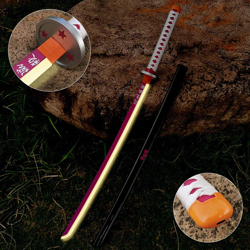 Tytopone Japanese Demon slayer Sword Katana Cosplay Props Luminous Katana Wholesale ABS Light Saber Lightsaber Katana