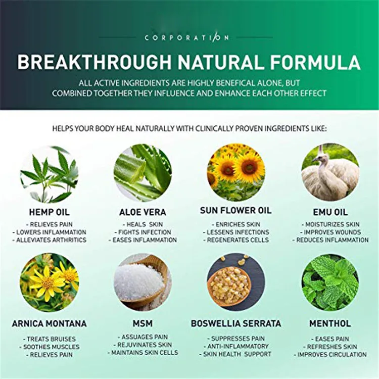 
OEM ODM hemp cream 5000mg with good price 