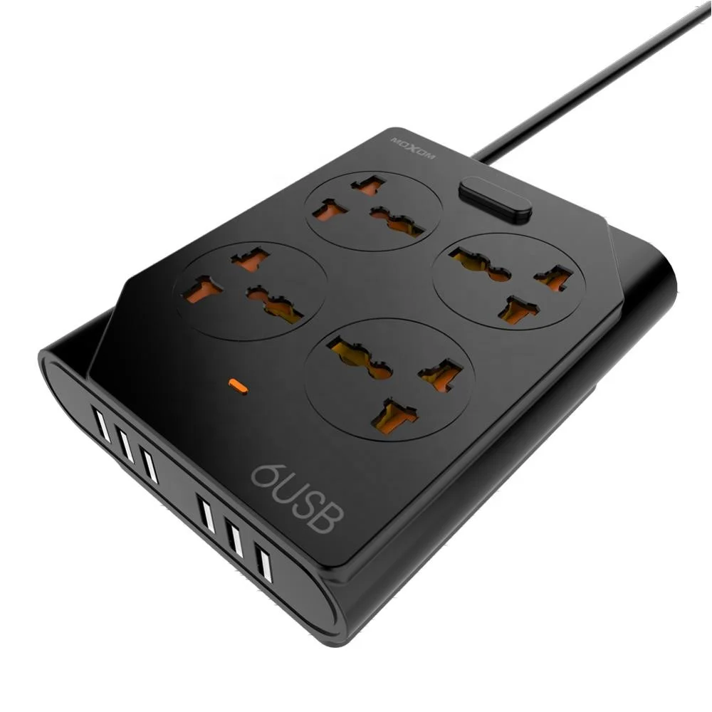 2020 Trending 10A Power Socket Extension British EU 2 Pin Plug Surge Protected Extension Lead certified By MOXOM