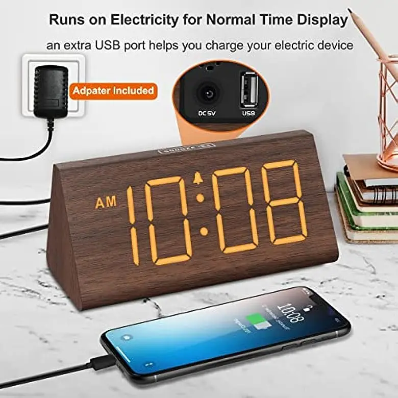 Projection Alarm Clock Digital Snooze Function Backlight Wall Desk Table Clock With Time Projection