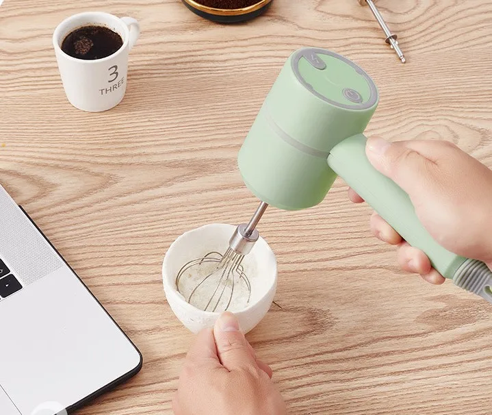 Egg Whisk Beater Convenient Wireless USB Egg Cream Milkshake 304 Stainless Steel Stirrer Handheld Egg Beater
