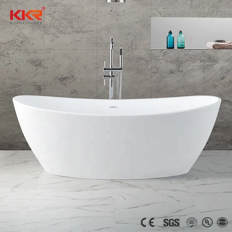 KKR однотонная каменная отдельно стоящая Ванна в форме лодки Мраморная гидромассажная для продажи