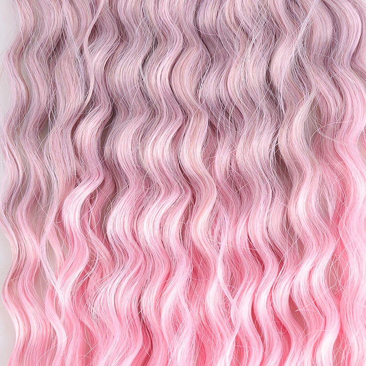 Ariel Curl Hair Twist Crochet Hair Synthetic Ombre Blonde Pink 60cm 75cm Deep Wave Russia Hair Extension