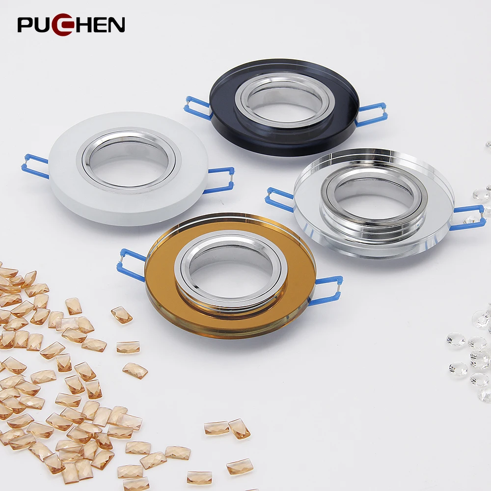 
PUCHEN MR16 Glass Crystal Fittings GU10 GU5.3 Fixed LED Lights Spotlight Recessed Downlight Indoor Lamp Lighting Fixture CE 