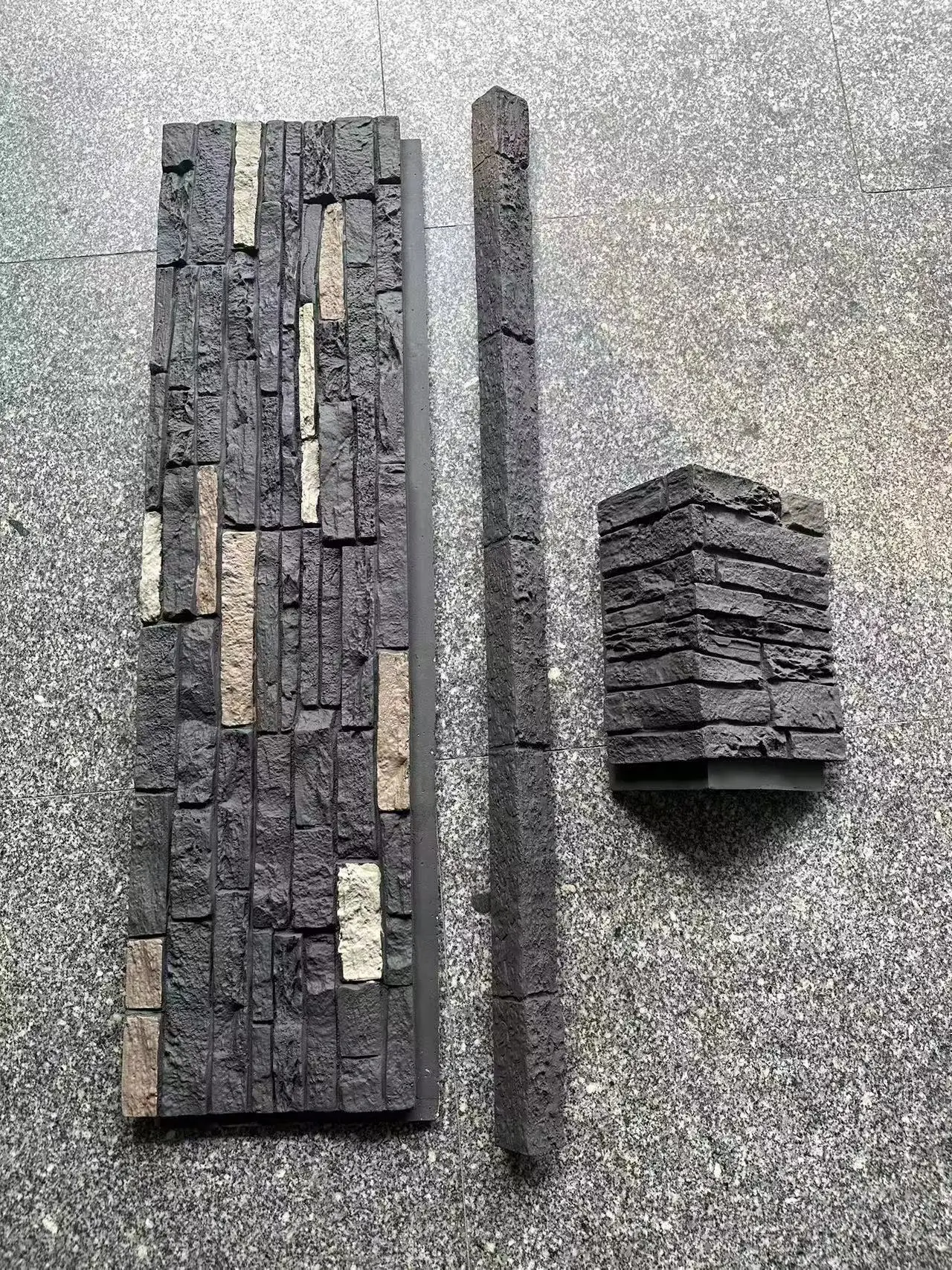 Waterproof factory price PU faux stone matching trim polyurethane interior and exterior cultural stone batten small rock veneer
