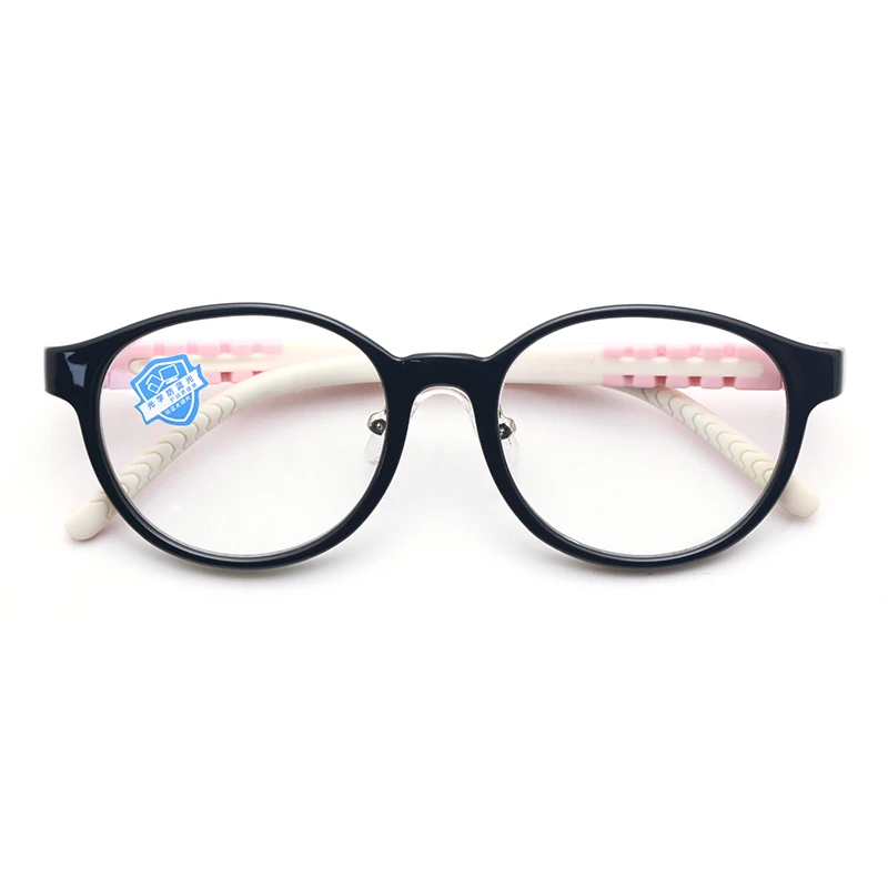 Flexible TR90 Children Optics Eyeglasses Frames Anti Blue Light Glasses for Kids Round Thick  Glasses