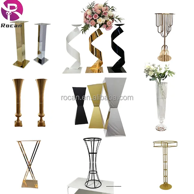 Decorative flower vases centerpiece vase stand Wedding Metal events flower stand gold birthday party table Center piece