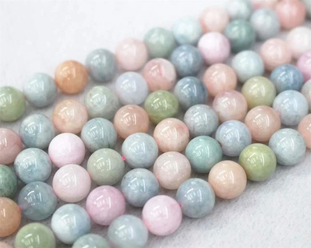 8mm Natural AAA Morganite Stone Beads