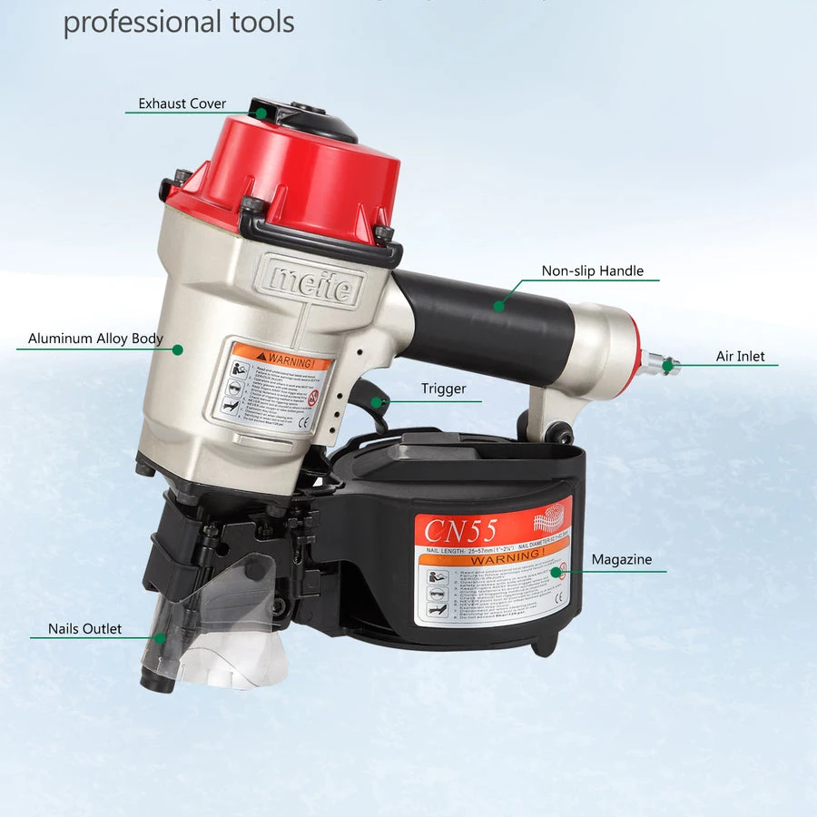 Meite Nail Gun Industrial Coil Nailer CN55