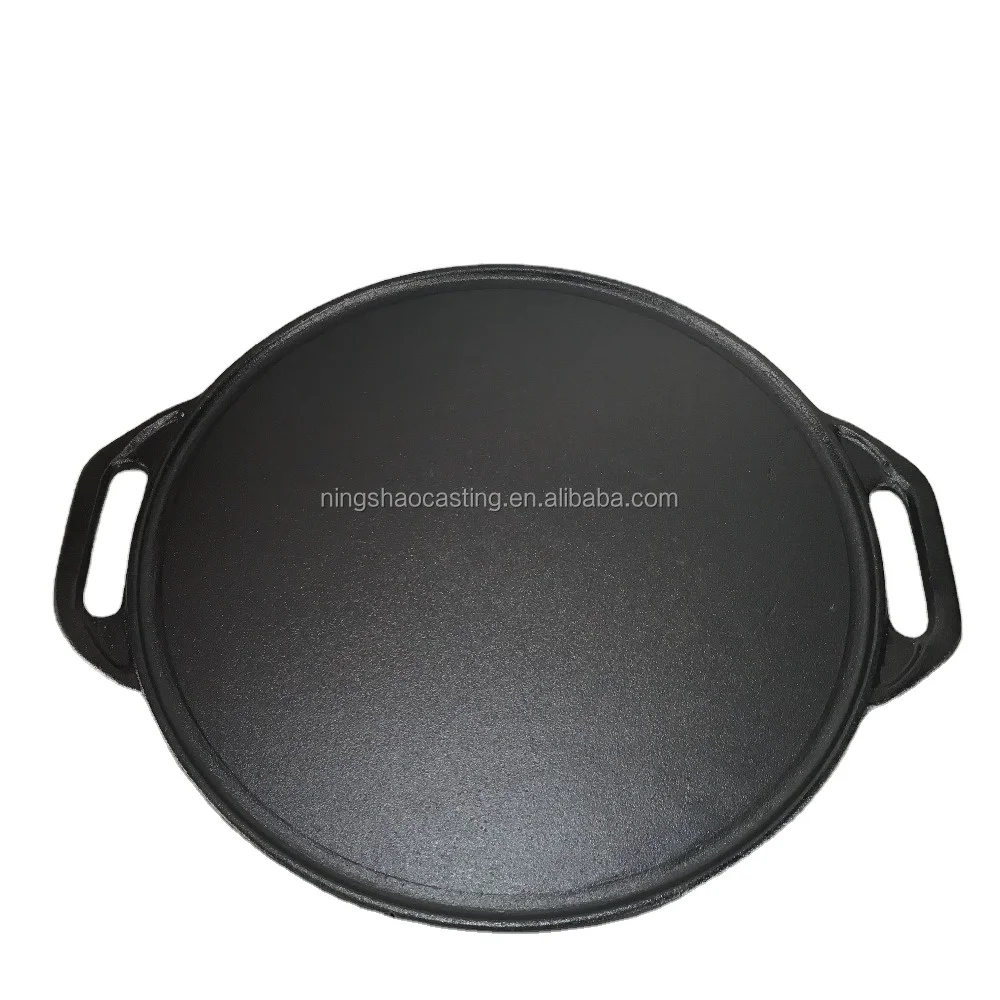 cast iron round griddle pan