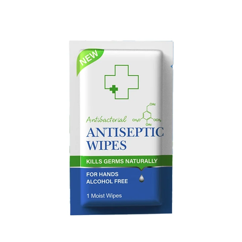 Disposable individually packaged hand wet wipes single wrapped biodegradable hand wipes for restaurants airline daily life use