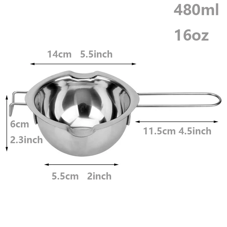 Backing Cake Tool 480ml Stainless Steel Double Boiler Pot for Melting Chocolate Pots