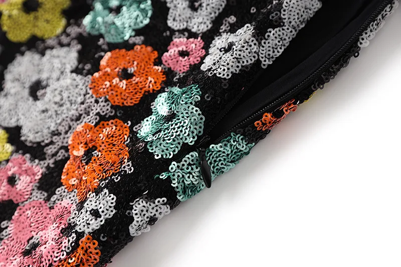 2024 new arrivals spring flowers sequin design  mini skirt women casual fashion skirt