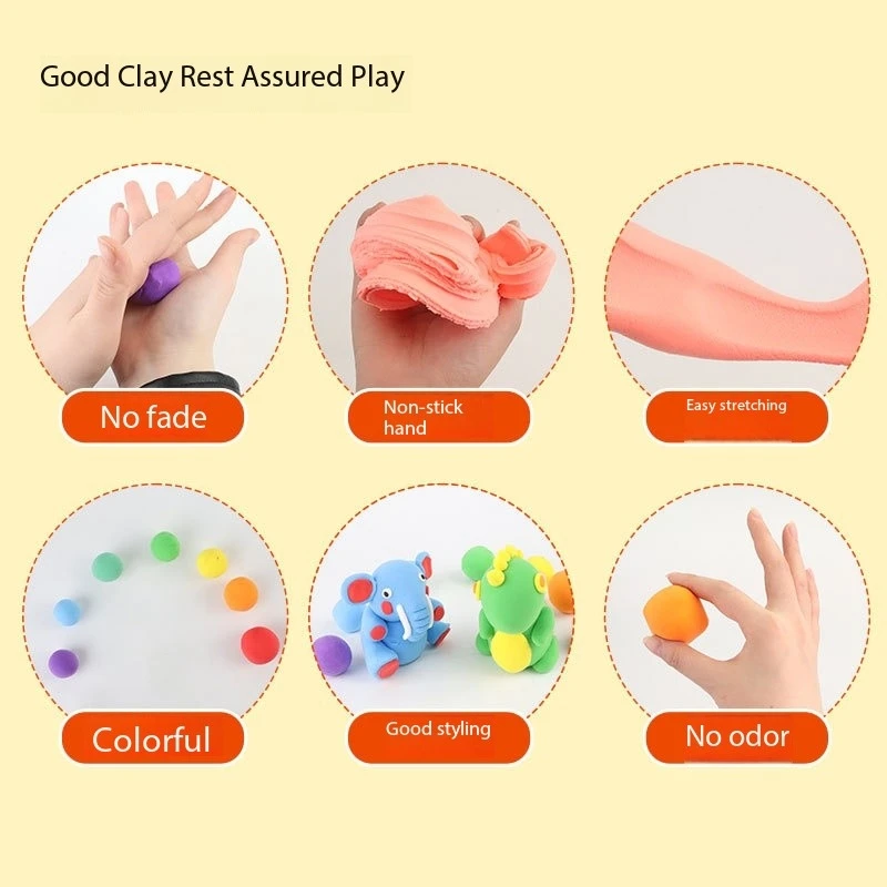 Unisex Sweet Animals DIY Clay Toys Kit Art Craft Playdough Slime Set with Educational Features for Children and Girls