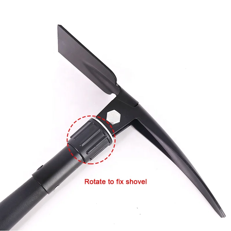 Outdoor Camping Hiking Ultimate Function Wood Handle Pickaxe