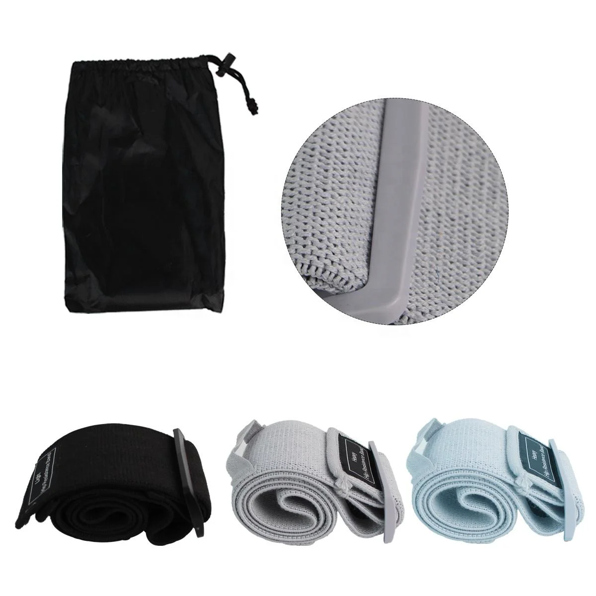 
Good Quality Home Yoga Exercise Adjustable Elastic Hip Band Resistance Set 
