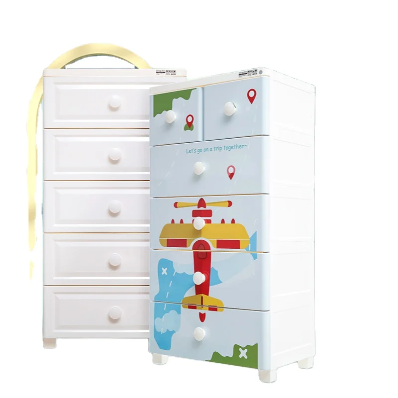 Cartoon designs kids plastic diy wardrobe storage folding cupboard baby wardrobe children cabinet