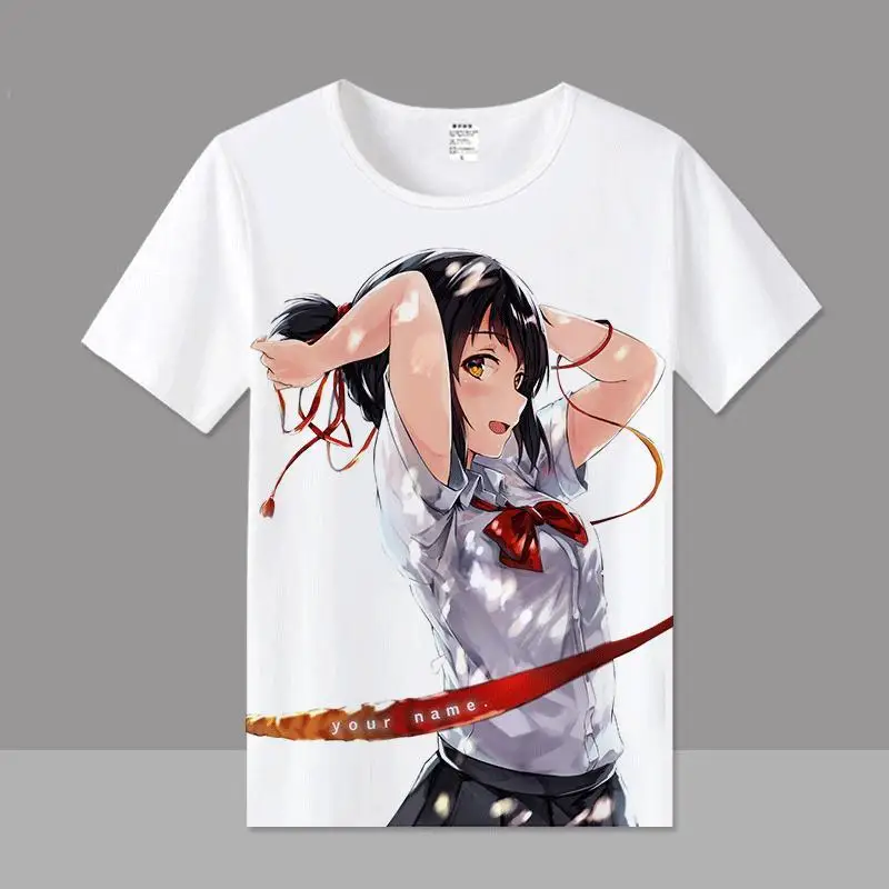 15 styles Kimi no na wa Your Name Mitsuha white summer wholesale factory anime T-shirt