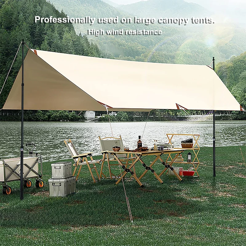 Lightweight Adjustable Tent Poles Adjustable Tarp Tent Poles Telescoping Aluminum Rods Portable Awning Poles