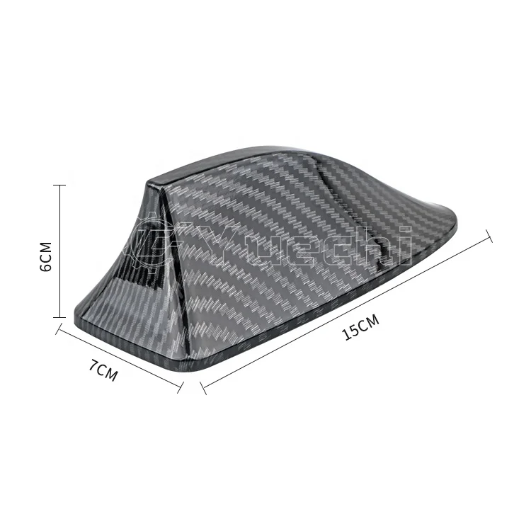Yuechi Wireless Outdoor carbon Fiber Shark Fin Antenna Roof Decoration Car Radio AM/FM Shark Fin Roof For Universal