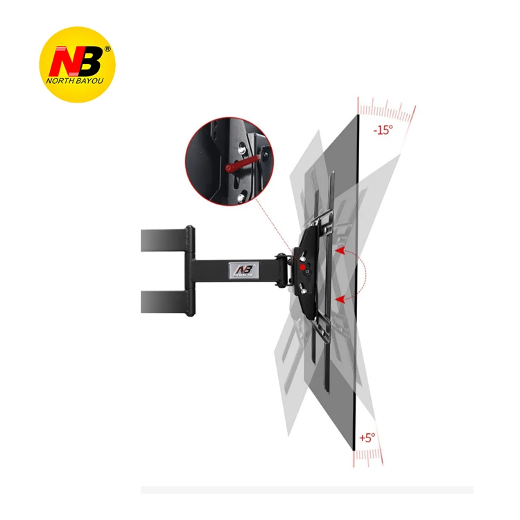 north bayou NB SP2 Lcd Bracket Swivel Tilt Full Motion Wall TV Mount