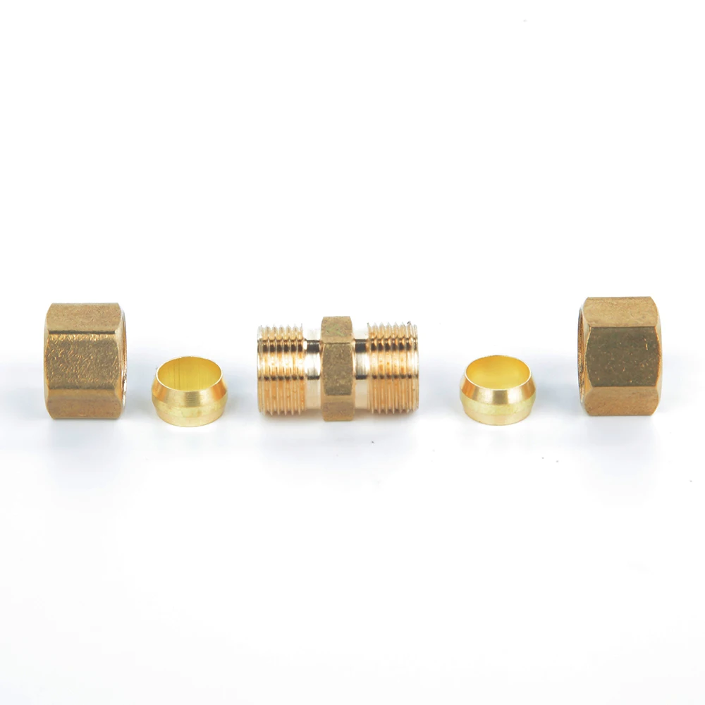 Compression Union Without Nut Easy Connect Union 3/4 Brass Compression Union 1/2 Brass Tube Fitting