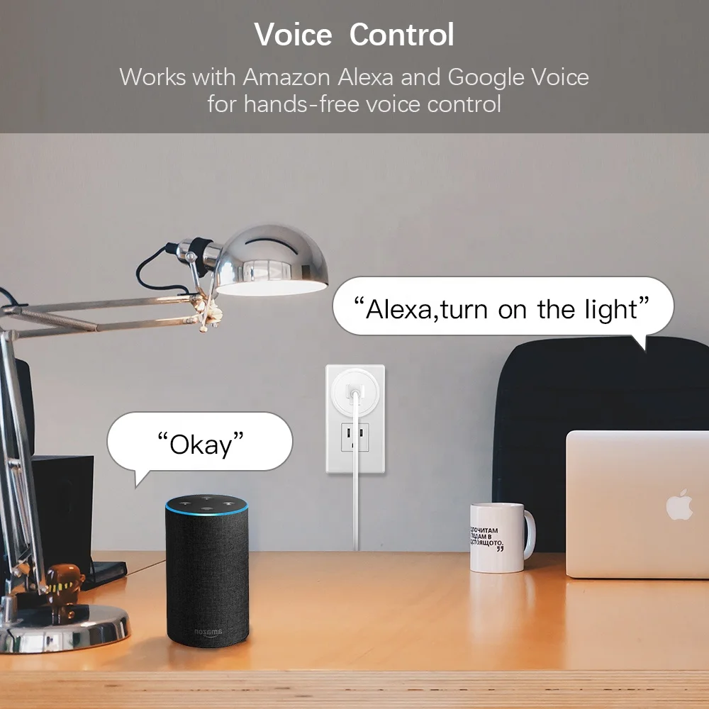 
Tuya 10A Smart wifi plug socket US Mini Socket Wireless Electric Power with Google Home Alexa Amazon 