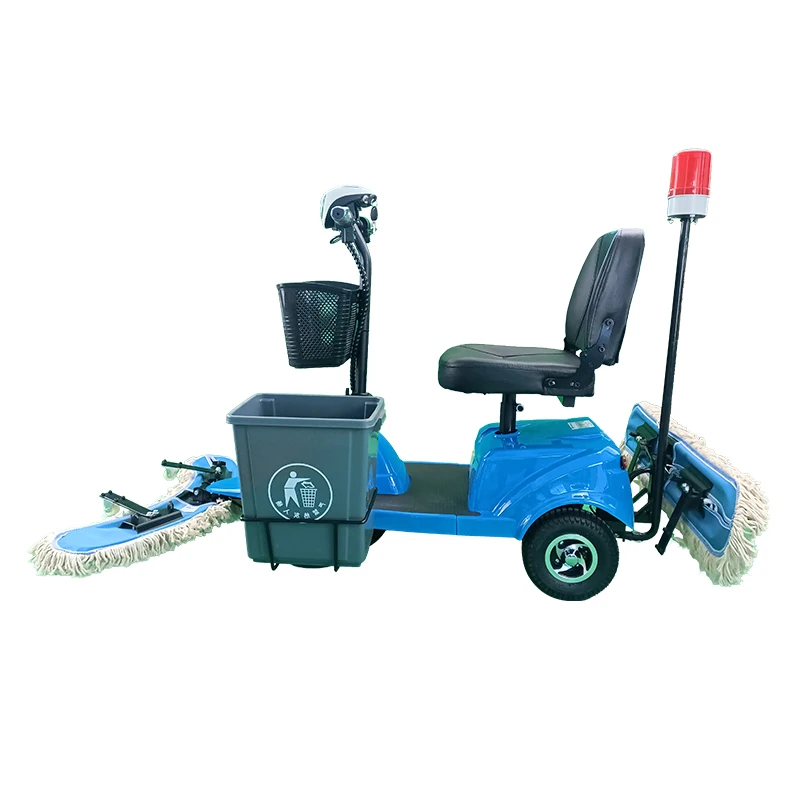 3 Wheels Mobility Cleaning Mop Scooter Electric Floor Cleaning Machine Driving Dust Cart Cleaning Mop Scooter