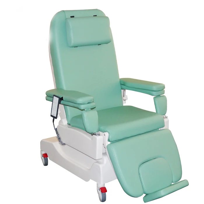 YC-C108 Electric Adjustable Medication Dialysis Chair Hospital  Blood Collection Donation Chair With ABS Bottom Cover