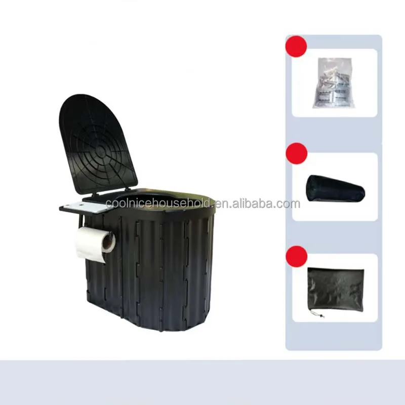 Vehicle Car Bucket for Adult Kid Portable Toilet for Adult Folding with Lid Camping Travel Floding Toilet