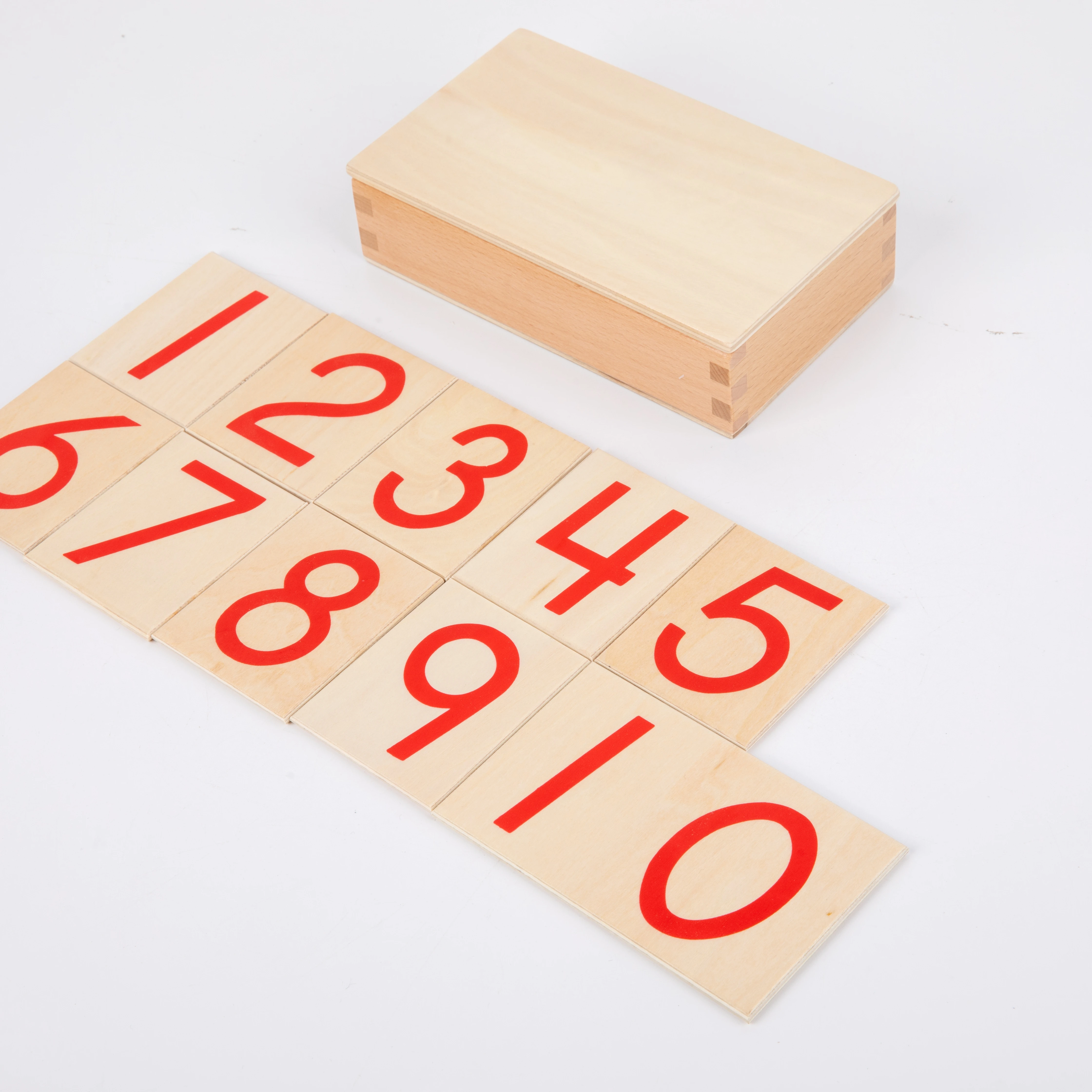 Высококачественные Обучающие деревянные игрушки Монтессори с цифрами коробкой