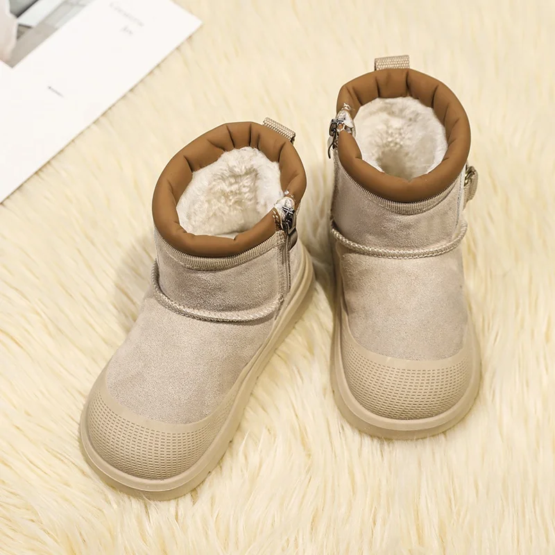 Hot-Selling High Quality Velvet Fabric Winter Snow Boots for Kids Cold-Proof and Warm for Sport Use Latest Issue