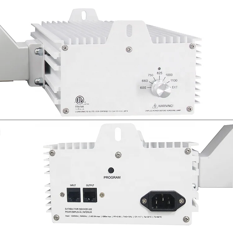 Available Lucius 1000W 240V 277V High PPFD Double Ended Fixture DE HPS Grow Light