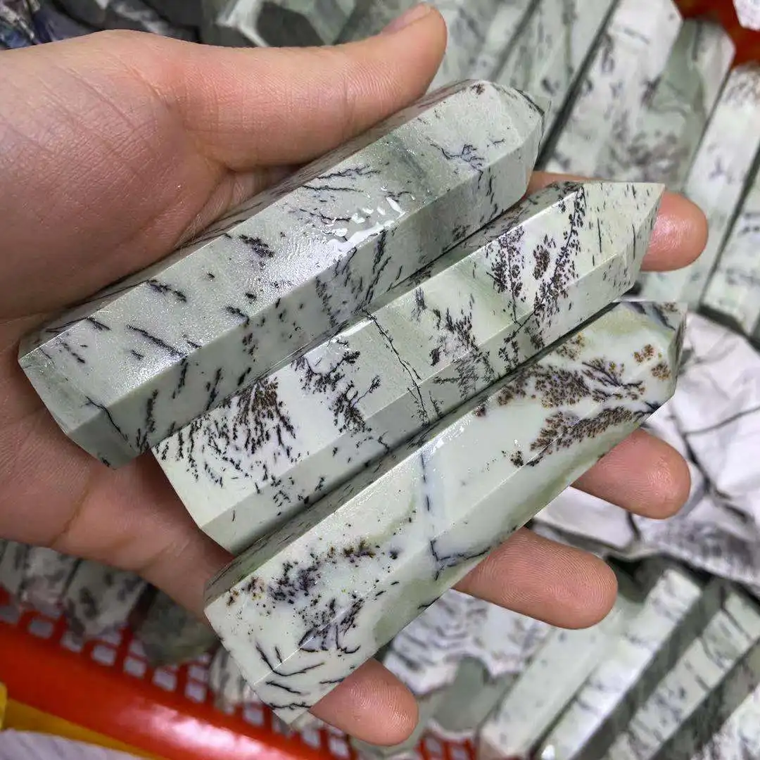 Высококачественный натуральный драгоценный камень лечебный Dendritic кристалл опала кварцевый для