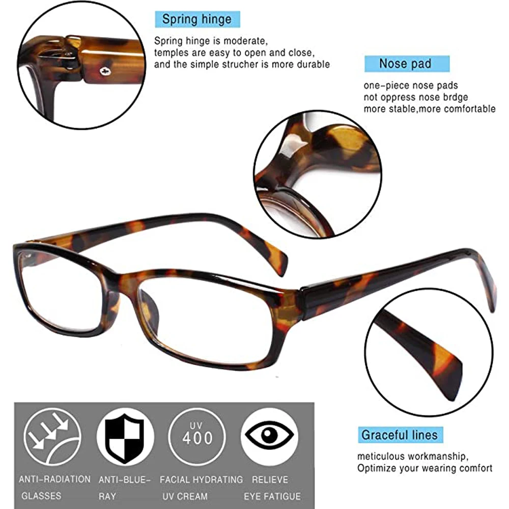 Branded Cheap Reading Glasses Blue Light Blocking Anti Eyestrain Computer Reading Glasses For Women And Men Readers