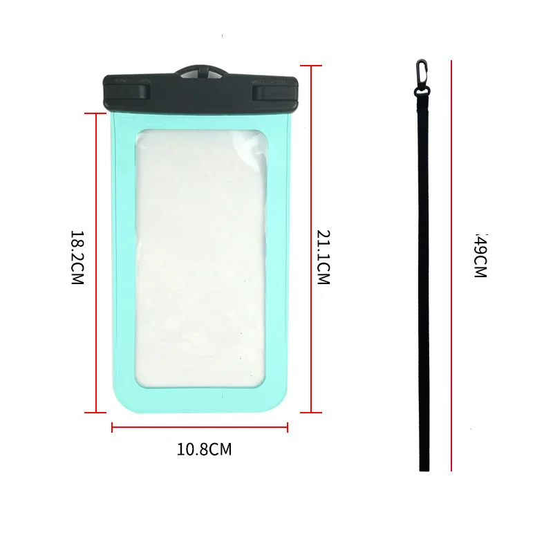 Customized Plastic Phone Waterproof Bag Transparent PVC Waterproof Phone Case Outdoor Swimming Waterproof Bag For Mobile Phone