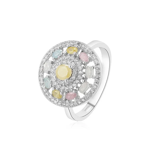 factory new designs  silver freshwater flower shape pearl ring