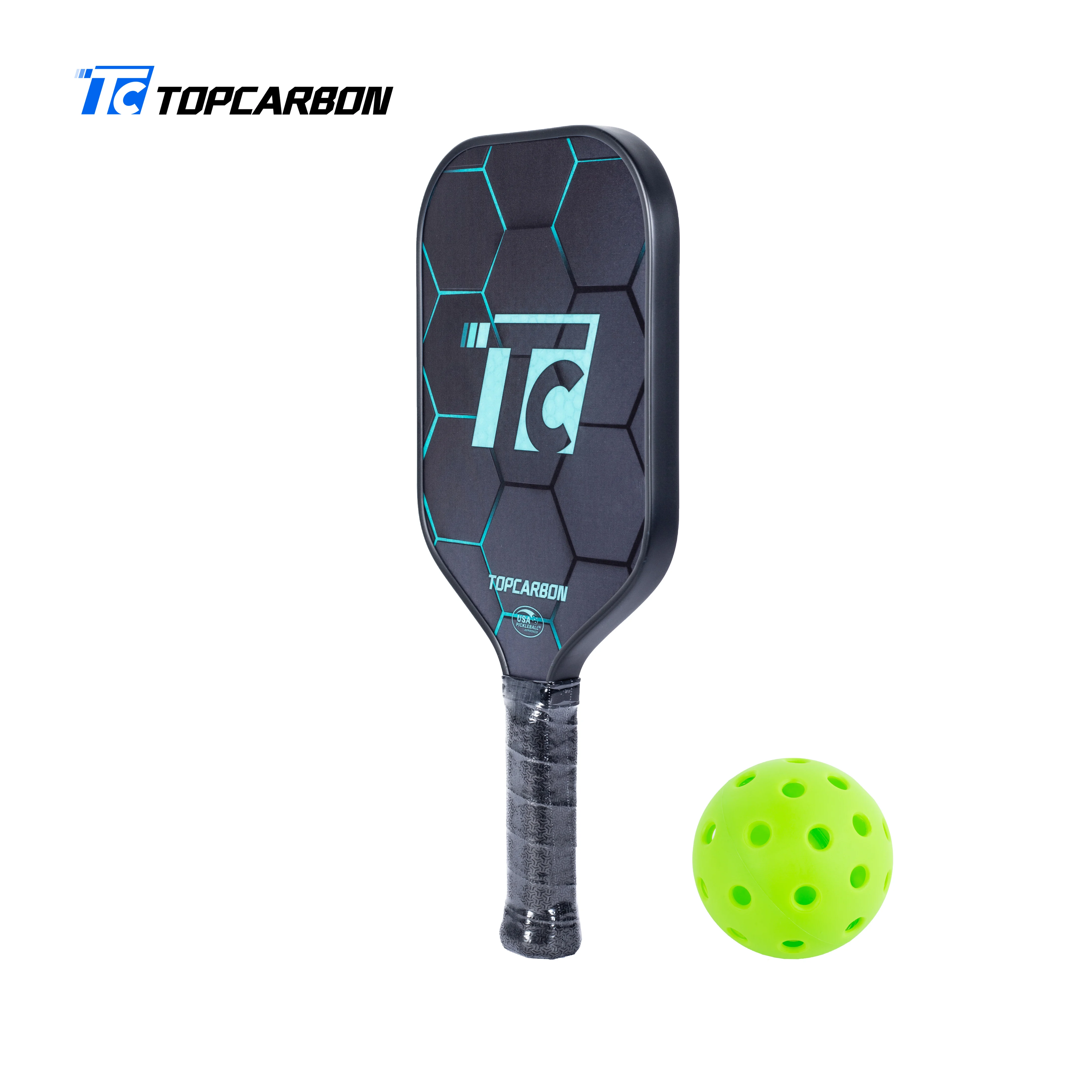 Manufacturer And Wholesales OEM Fiberglass PP Core Elongated Pickleball Paddle For International Big Brands