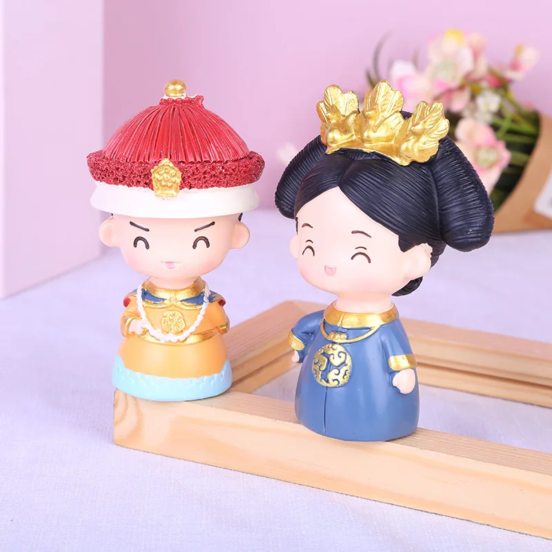 
 Мини-сувенир в китайском стиле «дворец король и королева» из смолы, прекрасное домашнее украшение  