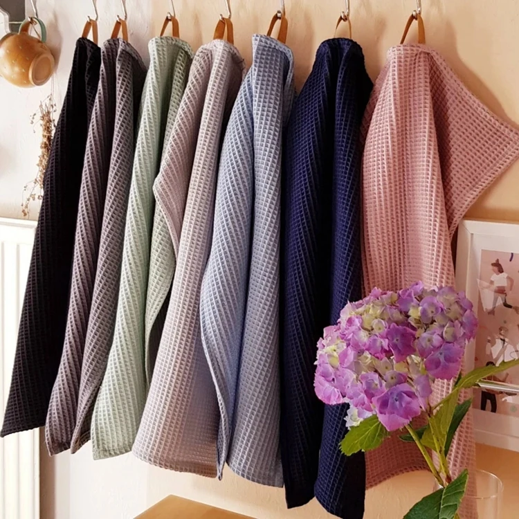 Custom Design Soft Microfiber Waffle Kitchen Towel