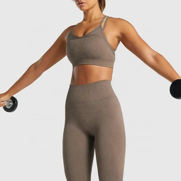 manufacturer OEM High Quality Ladies Gym Wear Double Layered Back Cross Yoga Bra