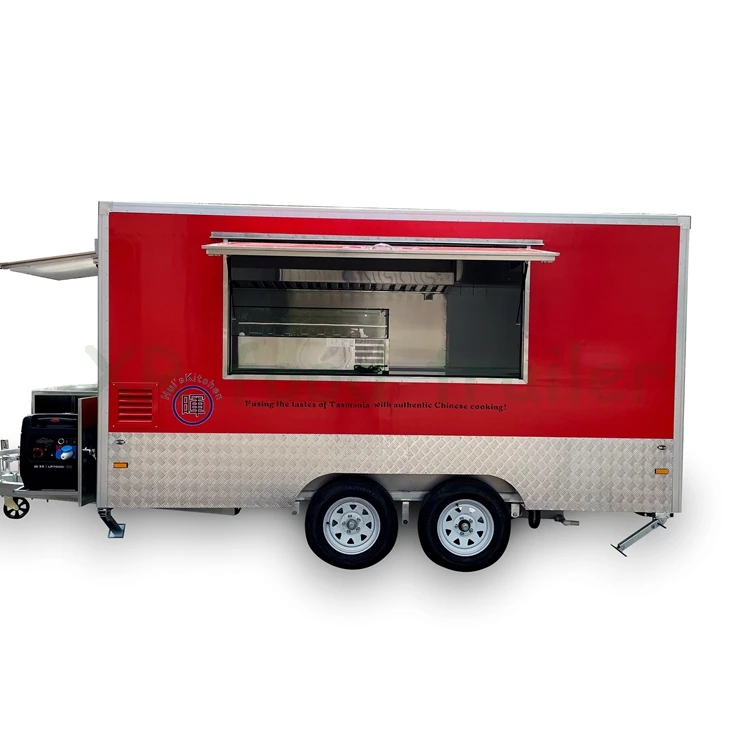 Restaurant Equipment Wheat Mill Food Truck Pizza Trailer Fully Loaded Wheat Flour Mobile Restaurant Cheapest 8.5 by 22