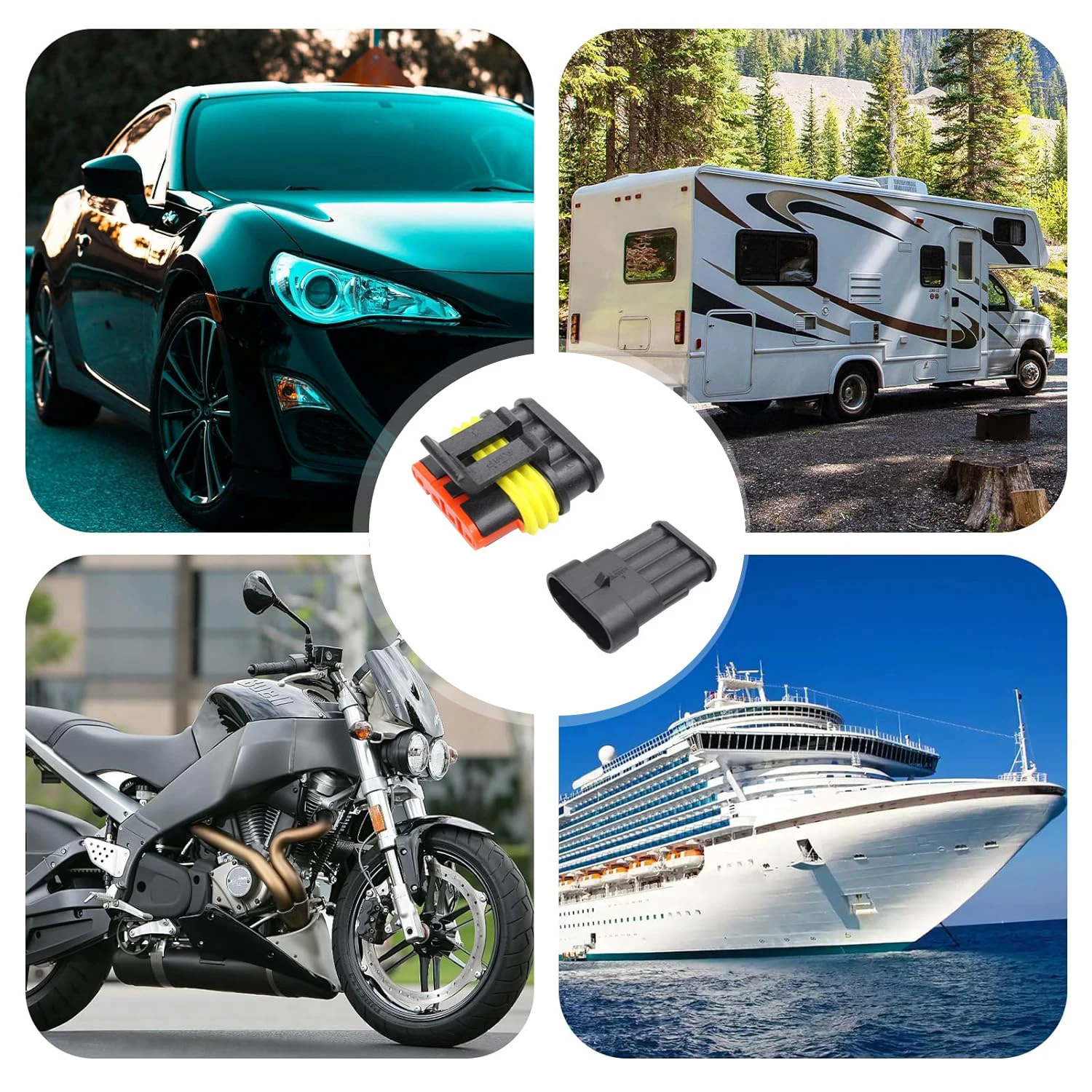 DREAM-START waterproof auto connector 1/2/3/4/5/6 pins Car Electrical Housing Automotive female male Connector plug