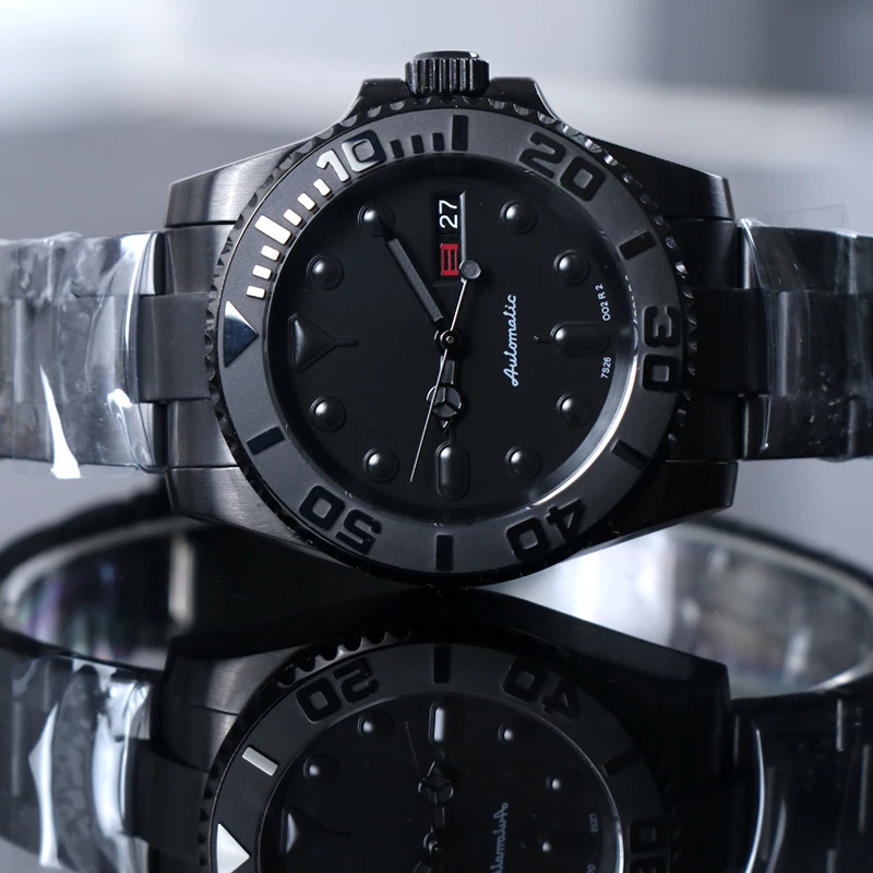 Автоматические часы MINUTETIME 40 мм на заказ, винтажные водонепроницаемые стальные часы с механизмом NH36, для мужчин
