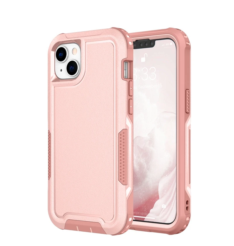 For iPhone 14 Plus mobile phone Cover 3in1 PC + TPU Material Anti-drop Anti-slip Mobile Phone Protective Case