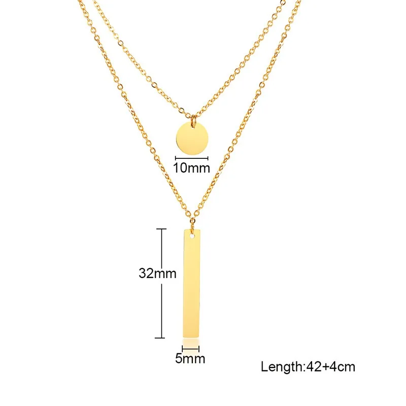  Нет MOQ оптовая цена 18k Золотая цепочка из нержавеющей стали трехслойное ожерелье для женщин ювелирные изделия