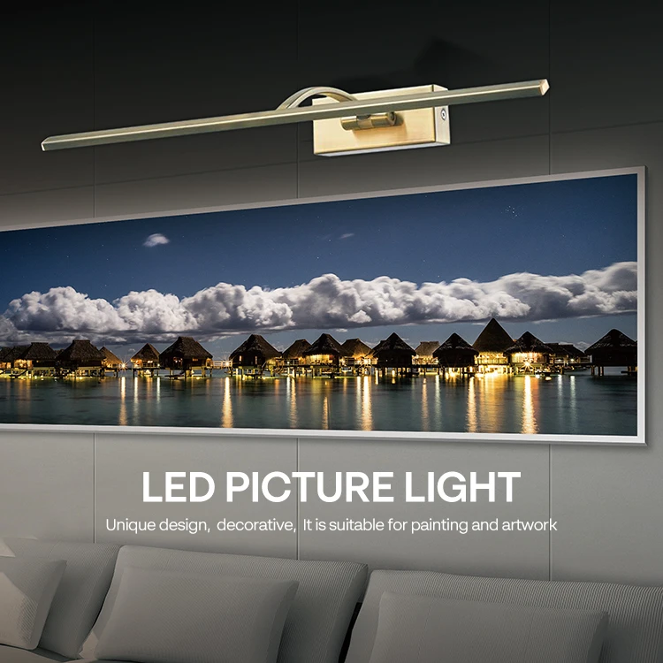 6W 8W 13W Aluminium Picture Lighting Adjustable Wall Lamp Brass Painting Wall Light